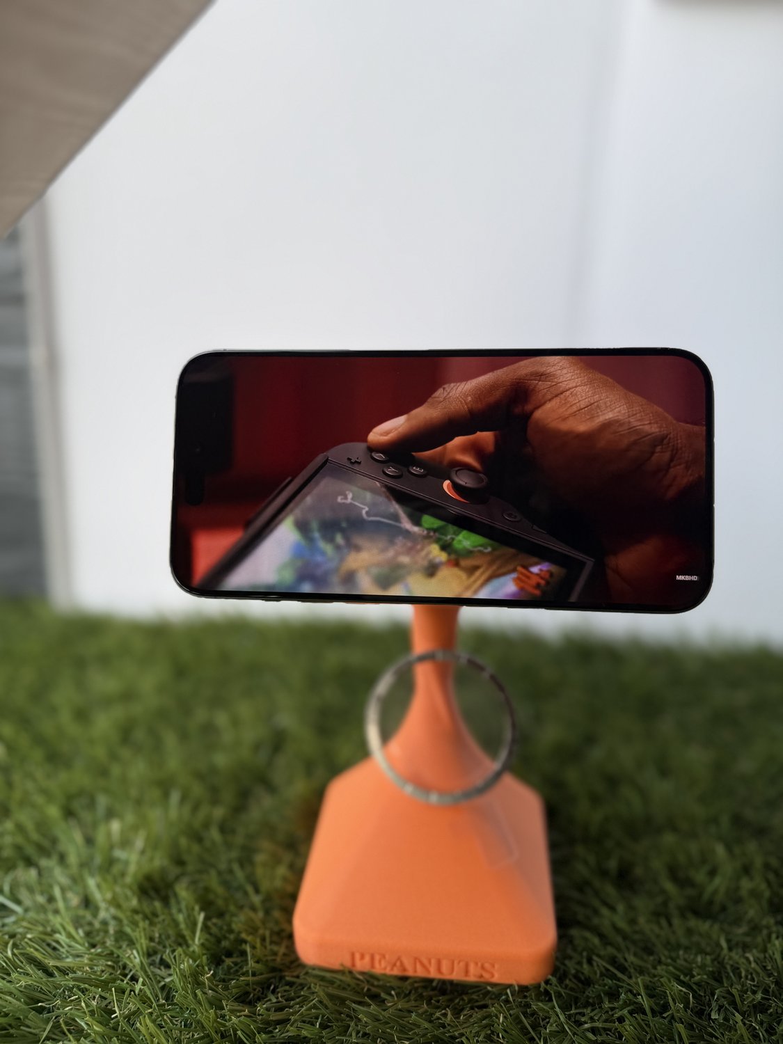 Phone held on a printed MagSafe mount